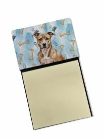 Brindle American Staffordshire Terrier Coworker Watercolor Sticky Note Holder Refillable Dispenser Desk Accessory 3x3 Pad Gift