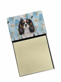 Tricolor Cavalier Spaniel Coworker Watercolor Sticky Note Holder Refillable Dispenser Desk Accessory 3x3 Pad Gift