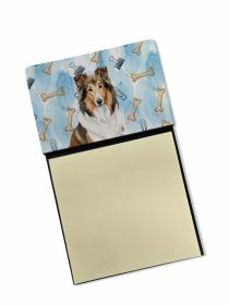 Collie Coworker Watercolor Sticky Note Holder Refillable Dispenser Desk Accessory 3x3 Pad Gift