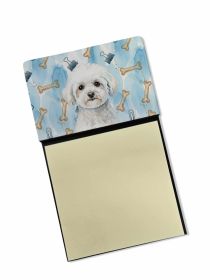 Bichon Frise Coworker Watercolor Sticky Note Holder Refillable Dispenser Desk Accessory 3x3 Pad Gift