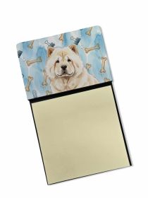 Cream Chow Chow Coworker Watercolor Sticky Note Holder Refillable Dispenser Desk Accessory 3x3 Pad Gift