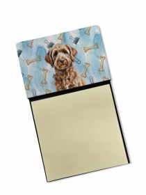 Chocolate Labradoodle Coworker Watercolor Sticky Note Holder Refillable Dispenser Desk Accessory 3x3 Pad Gift