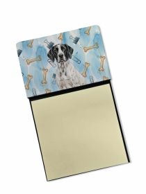 Black and White Pointer Coworker Watercolor Sticky Note Holder Refillable Dispenser Desk Accessory 3x3 Pad Gift