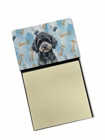 Miniature Black Poodle Coworker Watercolor Sticky Note Holder Refillable Dispenser Desk Accessory 3x3 Pad Gift