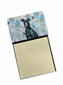 Black Greyhound Coworker Watercolor Sticky Note Holder Refillable Dispenser Desk Accessory 3x3 Pad Gift