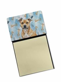 Fawn Staffordshire Bull Terrier Coworker Watercolor Sticky Note Holder Refillable Dispenser Desk Accessory 3x3 Pad Gift