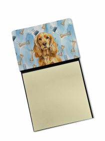 Golden English Cocker Spaniel Coworker Watercolor Sticky Note Holder Refillable Dispenser Desk Accessory 3x3 Pad Gift
