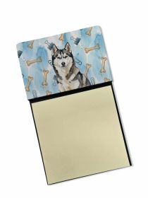 Agouti Siberian Husky Coworker Watercolor Sticky Note Holder Refillable Dispenser Desk Accessory 3x3 Pad Gift