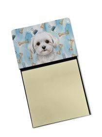 Maltese Coworker Watercolor Sticky Note Holder Refillable Dispenser Desk Accessory 3x3 Pad Gift