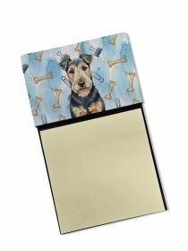 Welsh Terrier Coworker Watercolor Sticky Note Holder Refillable Dispenser Desk Accessory 3x3 Pad Gift