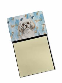 White Tibetan Spaniel Coworker Watercolor Sticky Note Holder Refillable Dispenser Desk Accessory 3x3 Pad Gift