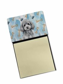 Toy Silver Poodle Coworker Watercolor Sticky Note Holder Refillable Dispenser Desk Accessory 3x3 Pad Gift
