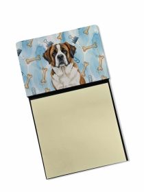 Brindle and White Saint Bernard Coworker Watercolor Sticky Note Holder Refillable Dispenser Desk Accessory 3x3 Pad Gift