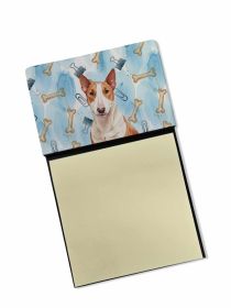 Red and White Bull Terrier Coworker Watercolor Sticky Note Holder Refillable Dispenser Desk Accessory 3x3 Pad Gift
