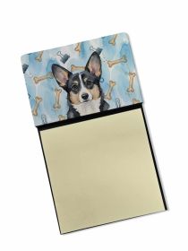 Black and White Cardigan Welsh Corgi Coworker Watercolor Sticky Note Holder Refillable Dispenser Desk Accessory 3x3 Pad Gift