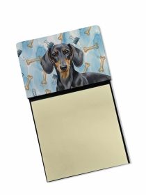 Black and Tan Dachshund Coworker Watercolor Sticky Note Holder Refillable Dispenser Desk Accessory 3x3 Pad Gift