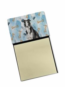 Black and White Borzoi Coworker Watercolor Sticky Note Holder Refillable Dispenser Desk Accessory 3x3 Pad Gift