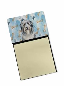 Bearded Collie Coworker Watercolor Sticky Note Holder Refillable Dispenser Desk Accessory 3x3 Pad Gift