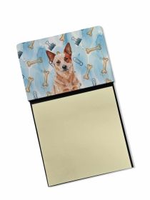Red Heeler Australian Cattle Dog Coworker Watercolor Sticky Note Holder Refillable Dispenser Desk Accessory 3x3 Pad Gift